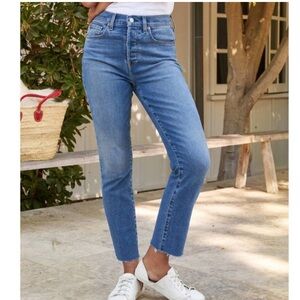 Frank And Eileen Cork Everyday Jeans Button Fly Raw Hem Women's 31